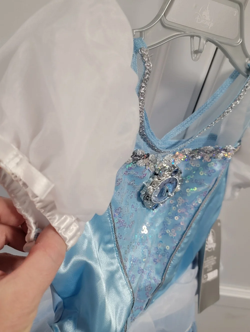 Not For Sale Cinderella Dress Princess Costume Girls Size 3 NWT Sequins Tulle - Picture 6 of 14